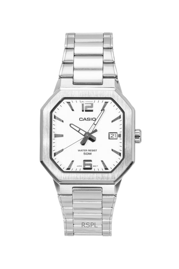 Analog Stainless Steel Silver Dial Quartz MTP-B195D-7AV Men's Watch