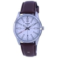thumbnail image 1 of Casio Analog White Dial Leather Strap Quartz MTP-VD02L-7E MTPVD02L-7 Men's Watch, 1 of 1