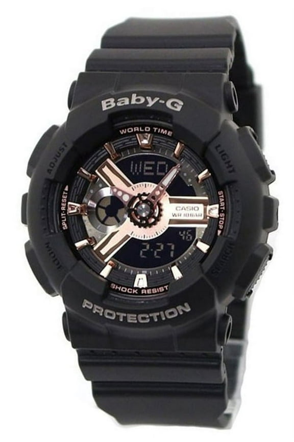 BA110RG-1A Baby-G Women's Watch Black 43.4mm Resin