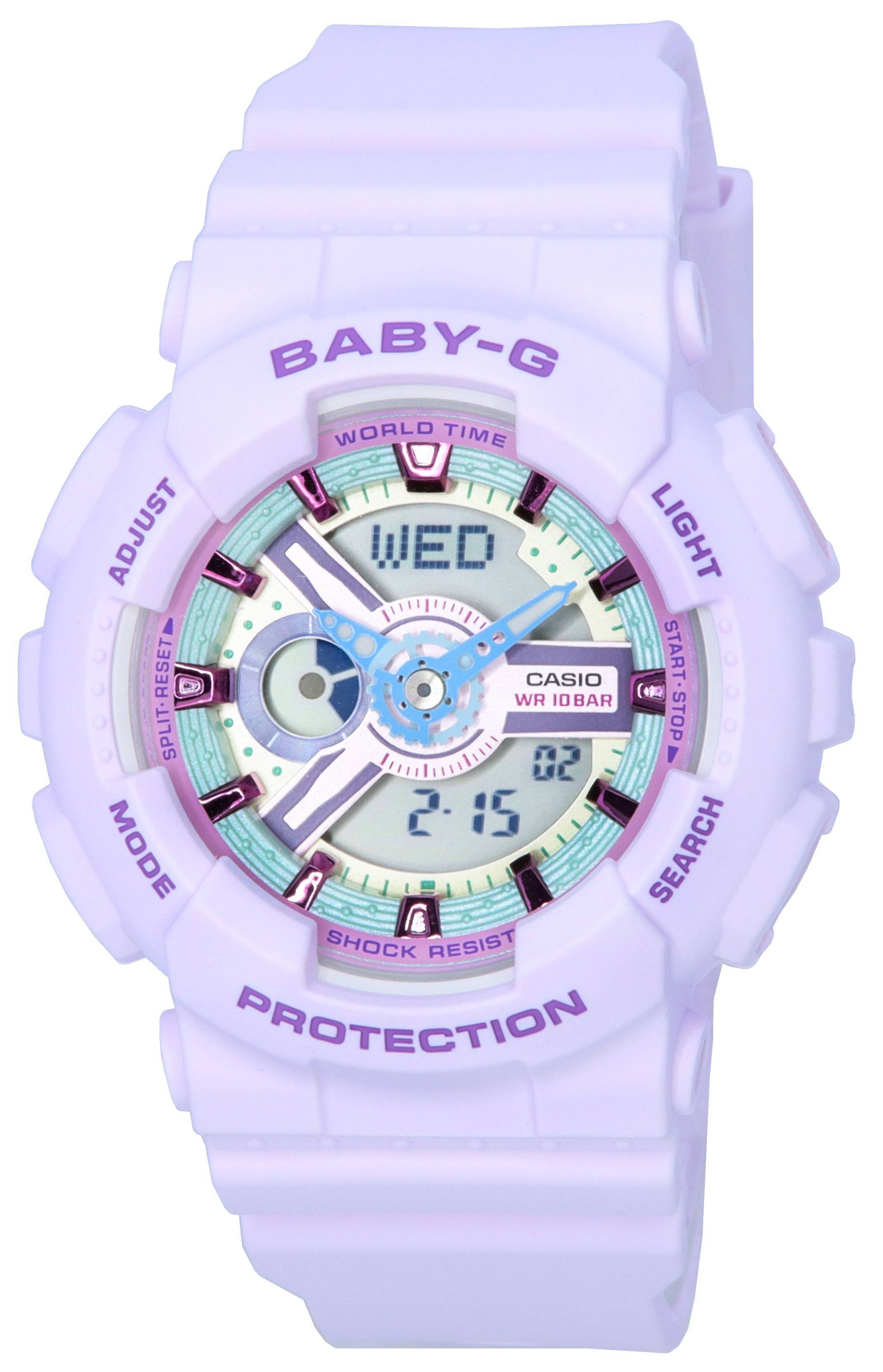 Casio Baby G Analog Digital Pastel Meets Metallic Quartz BA 110XPM 6A BA110XPM 6 100M Women s Watch Walmart