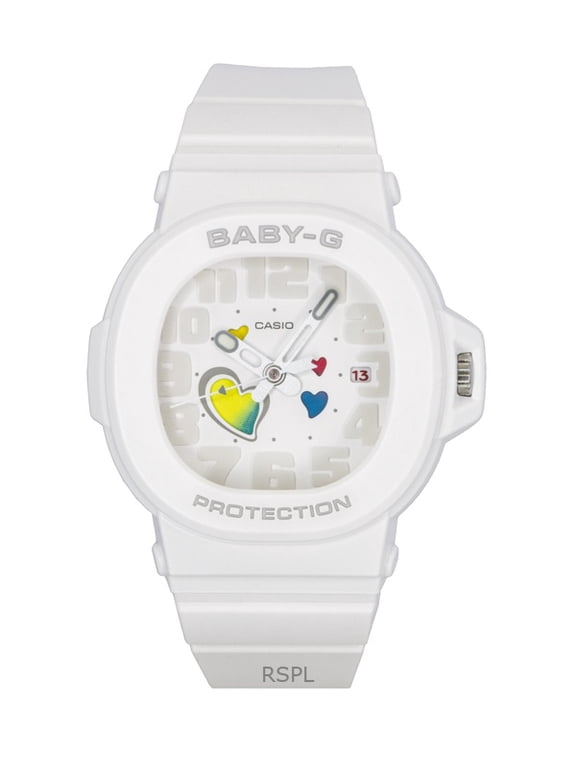 Baby-G Analog Playful Hearts Series White Dial Quartz BGA-10-7A 100M Women's Watch