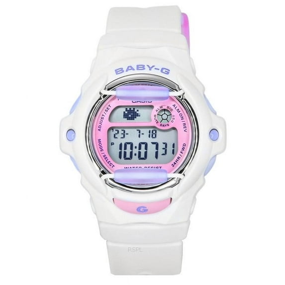 Casio Baby-G Basic Digital White Resin Strap Quartz BG-169PB-7 200M Women's Watch