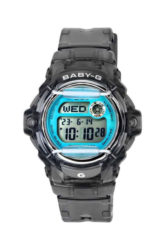 Baby-G Digital Grey Resin Strap Quartz BG-169U-8B 200M Women's Watch