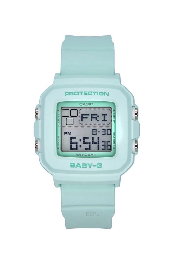 Baby-G Digital Resin Strap Mint Green Dial Quartz BGD-10-3 100M Women's Watch