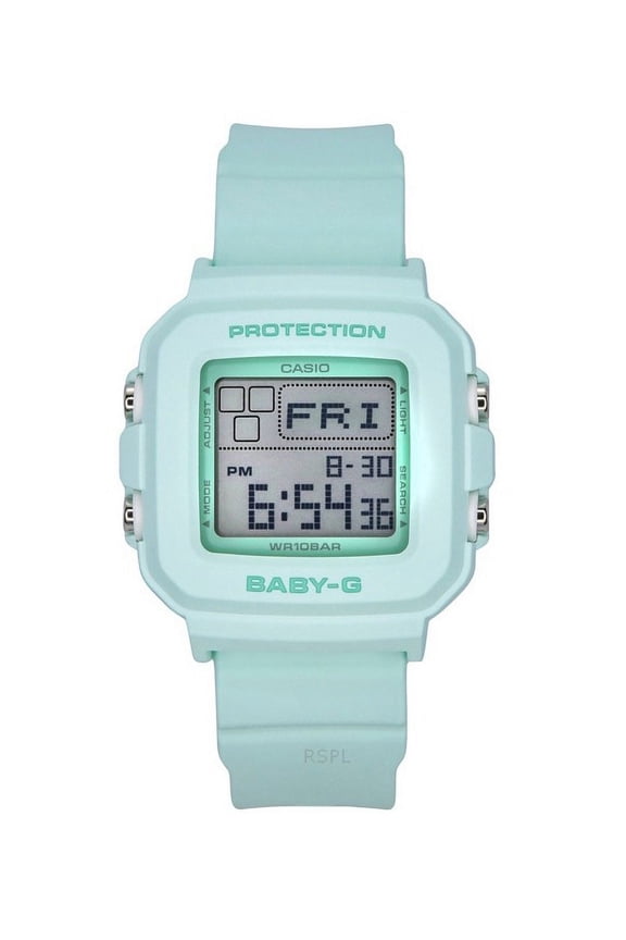 Baby-G Digital Resin Strap Mint Green Dial Quartz BGD-10-3 100M Women's Watch