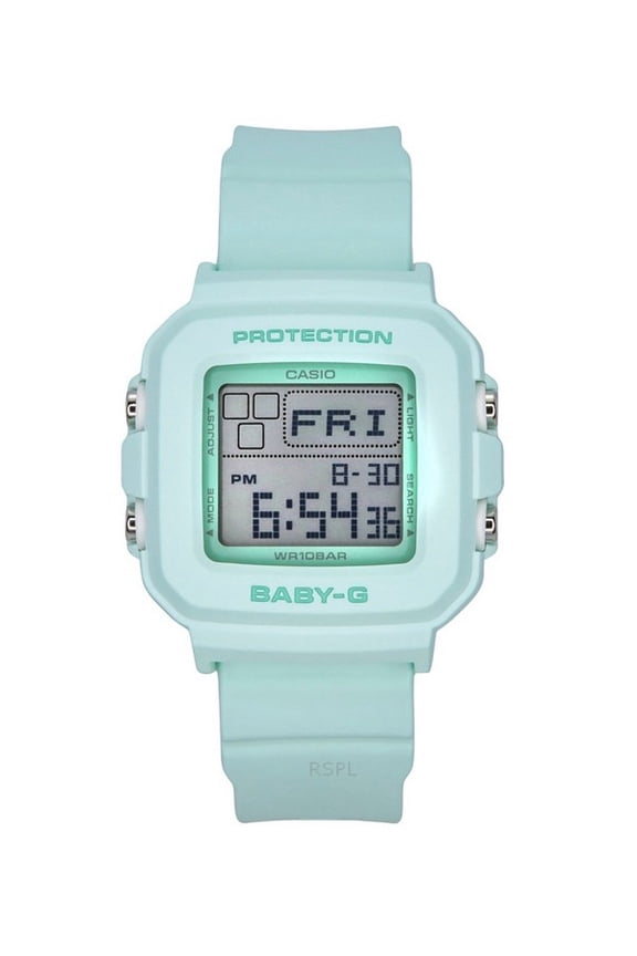 Baby-G Digital Resin Strap Mint Green Dial Quartz BGD-10-3 100M Women's Watch