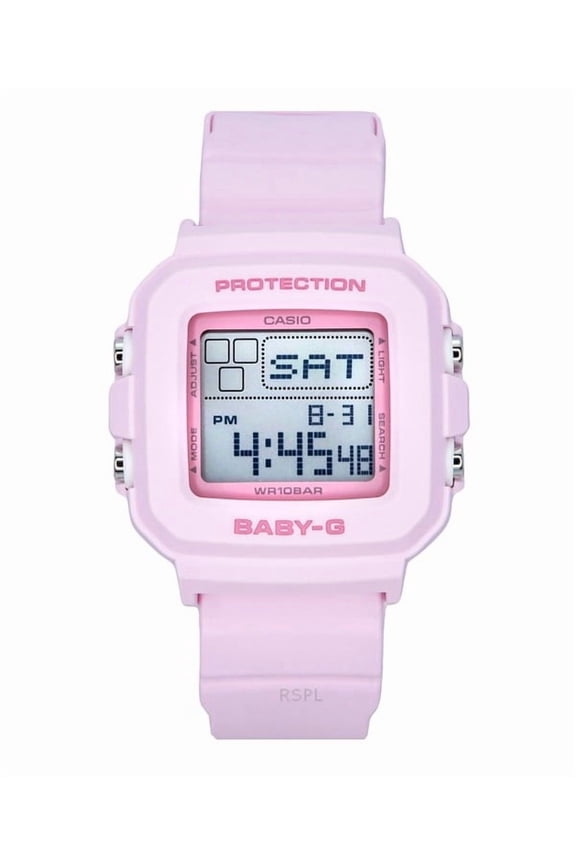 Baby-G Digital Resin Strap Pink Dial Quartz BGD-10-4 100M Women's Watch