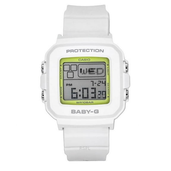 Casio Baby-G Plus Digital 30th Anniversary White Resin Strap Quartz BGD-10K-7 100M Women's Watch With Special Holder