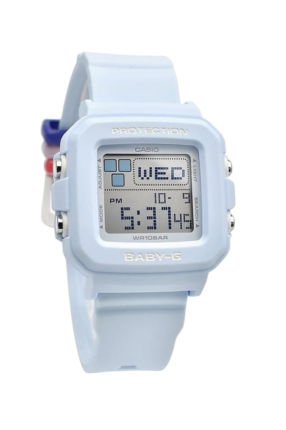 Baby-G Plus Digital Light Blue Resin Strap Quartz BGD-10L-2 100M Women's Watch With Extra Band Loops