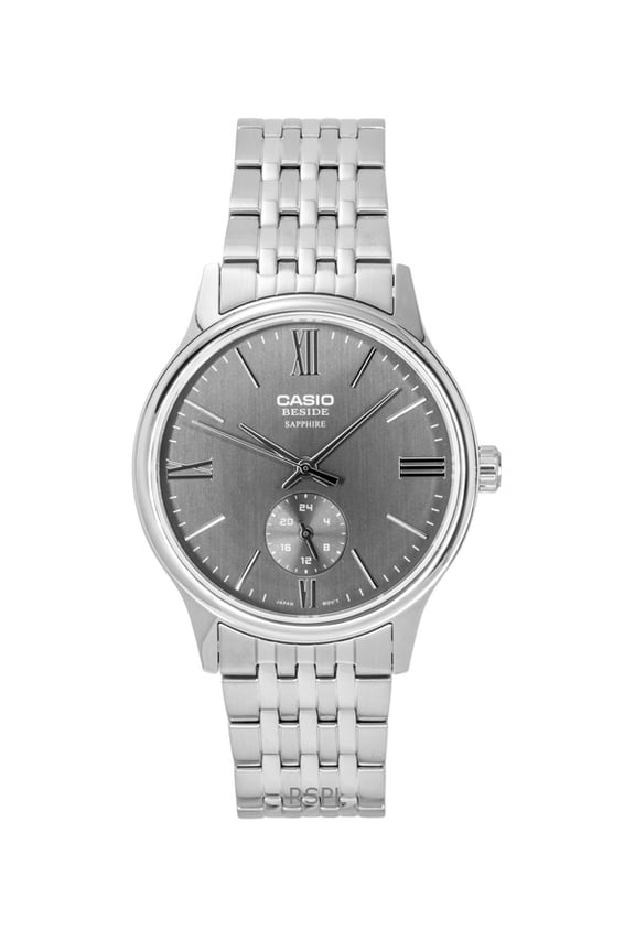 Beside Analog Stainless Steel Grey Dial Quartz BMS-100D-8AV Men's Watch
