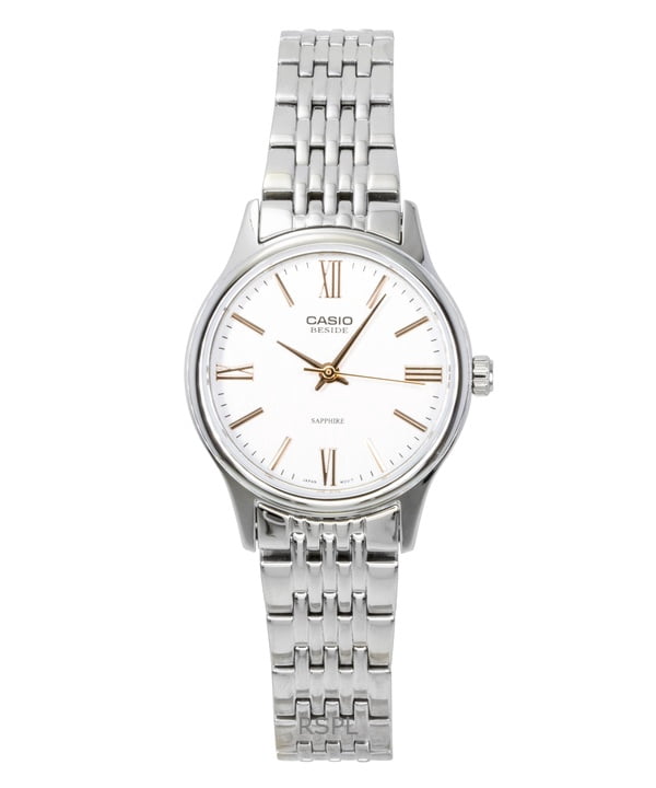Casio Beside Analog Stainless Steel White Dial Quartz BLS-100D-7AV Women's Watch