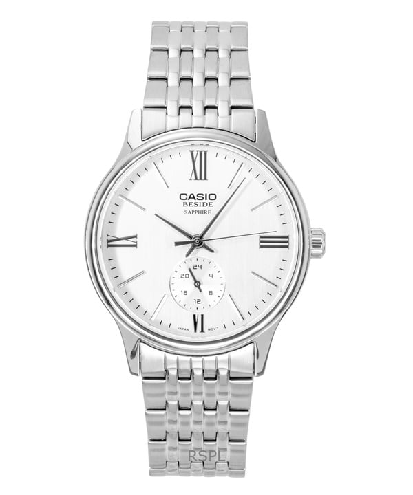 Casio Beside Analog Stainless Steel White Dial Quartz BMS-100D-7AV Men's Watch
