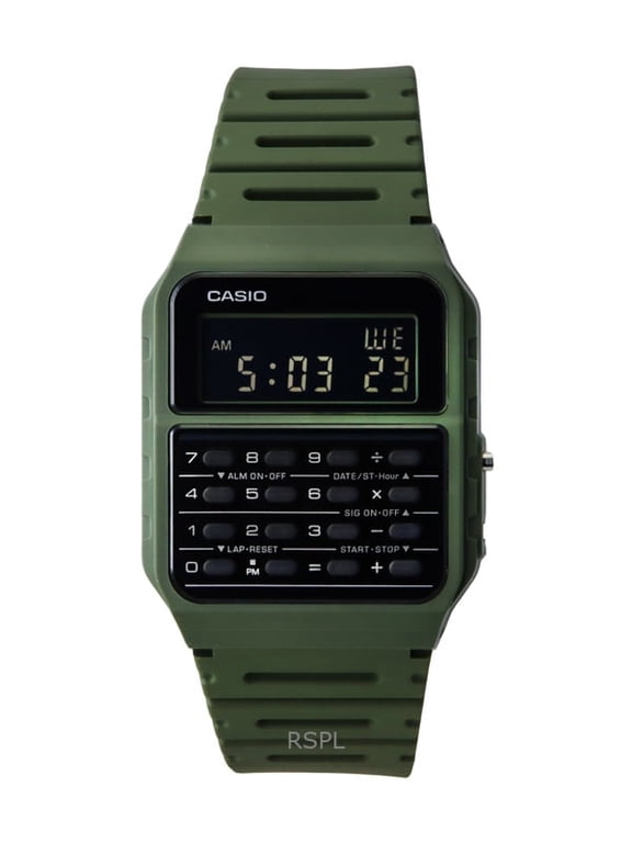 CA-53WF-3B Calculator Green Digital Mens Watch Original New Classic CA-53, 43.234.48.2mm (CA-53WF-3BDF)