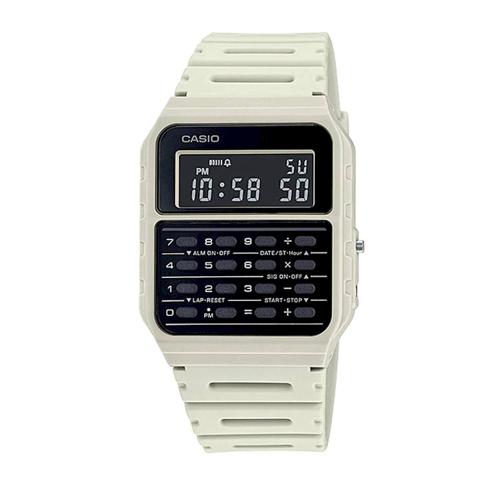 Casio CA-53WF-8B Calculator Beige Digital Mens Watch Original New Classic CA-53