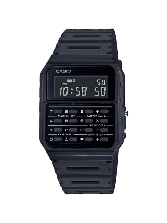 CA53WF-1B Data Bank Calculator Black Digital Men's Watch