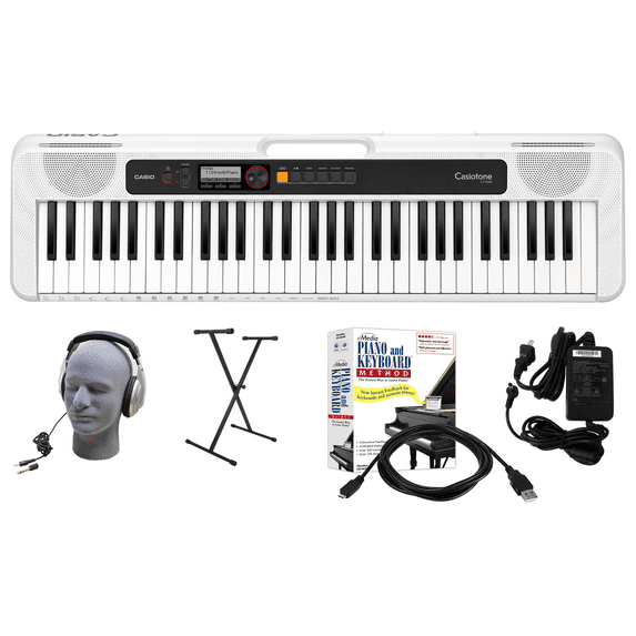 Casio CT-S200 61-Key Electronic Piano with Integrated Speakers, White