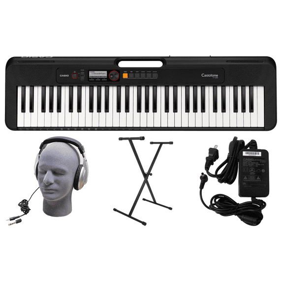 Casio CT-S200BK PPK 61-Key Premium Keyboard Pack with Stand, Headphones & Power Supply, Black