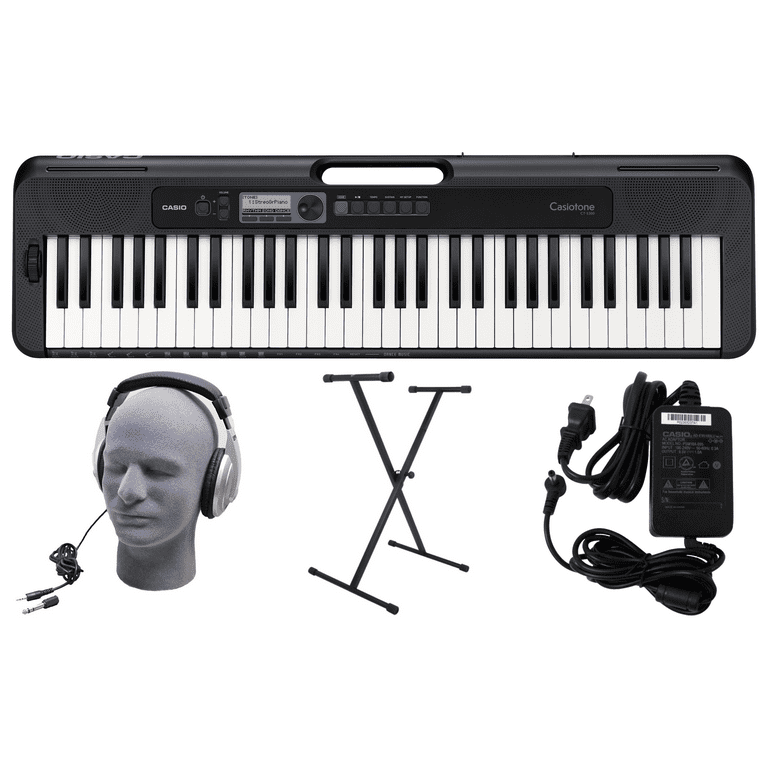 Tak for din hjælp Avl Creep Casio CT-S300 PPK 61-Key Premium Keyboard Pack with Stand, Headphones &  Power Supply - Walmart.com