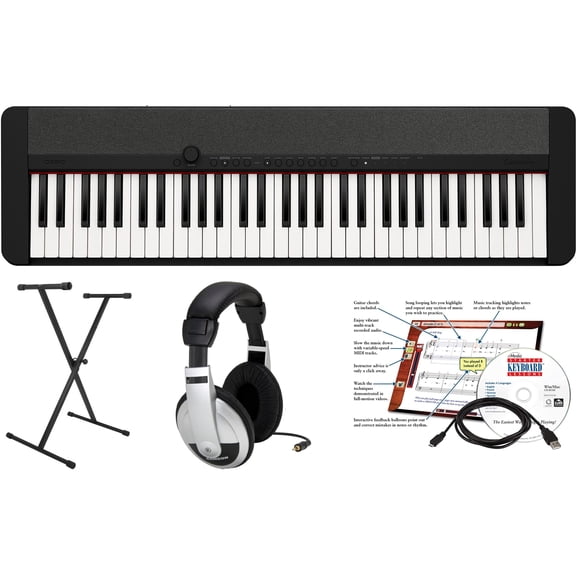 Casio CTS1BK EPA Pack with Stand, AC Adapter, Headphones, and Software