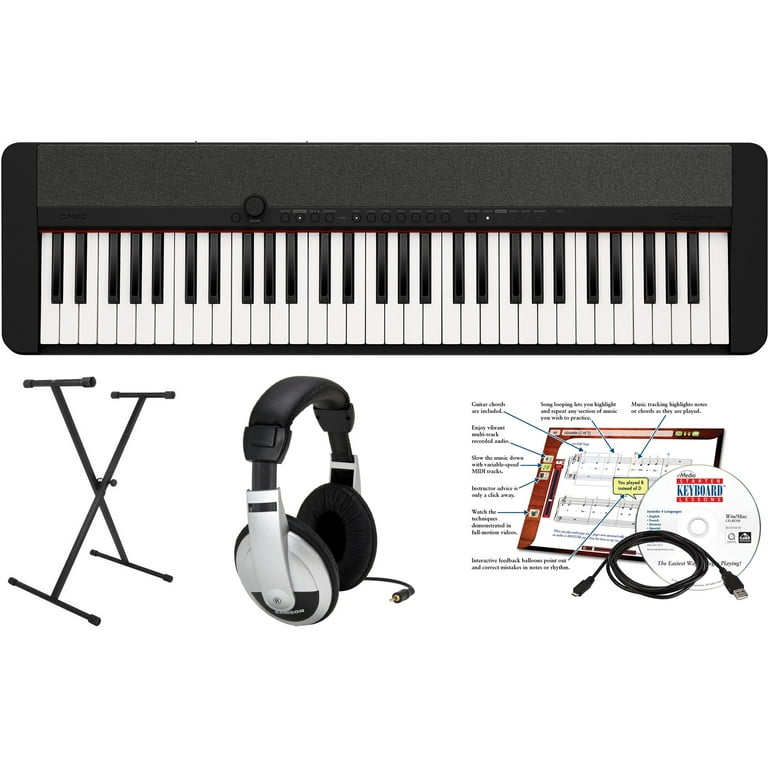 Casio CTS1BK EPA Pack with Stand AC Adapter Headphones and