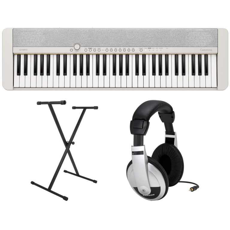 Casio CTS1WE Premium Pack with Keyboard Stand, AC Adapter, and