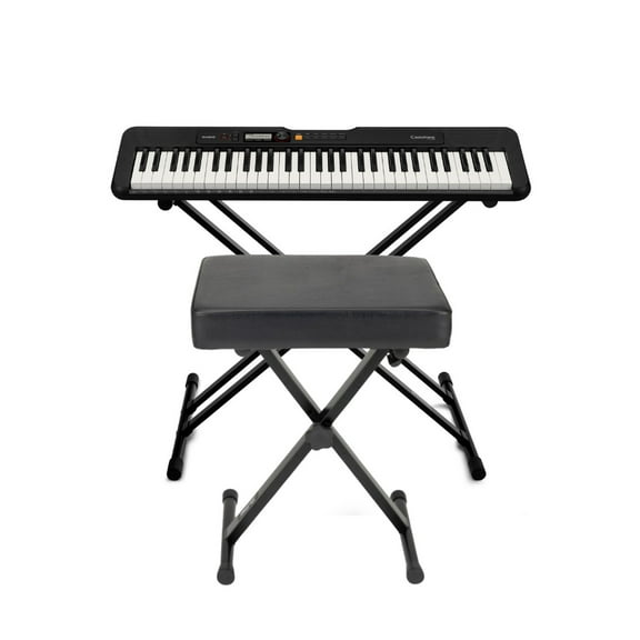 Casio Casiotone CT-S200 61-Key Portable Keyboard (Black) Bundle with Stand and Bench (3 Items)