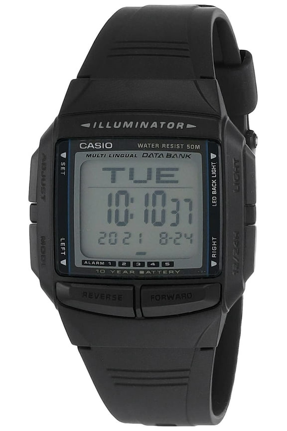 DB36-1AV 30 Page Databank Digital 5 Alarm Mode Countdown Timer Watch