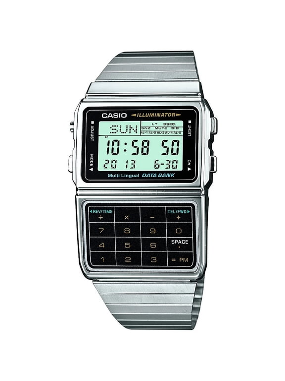 Men's Data Bank Silver Dial Watch - DBC611-1
