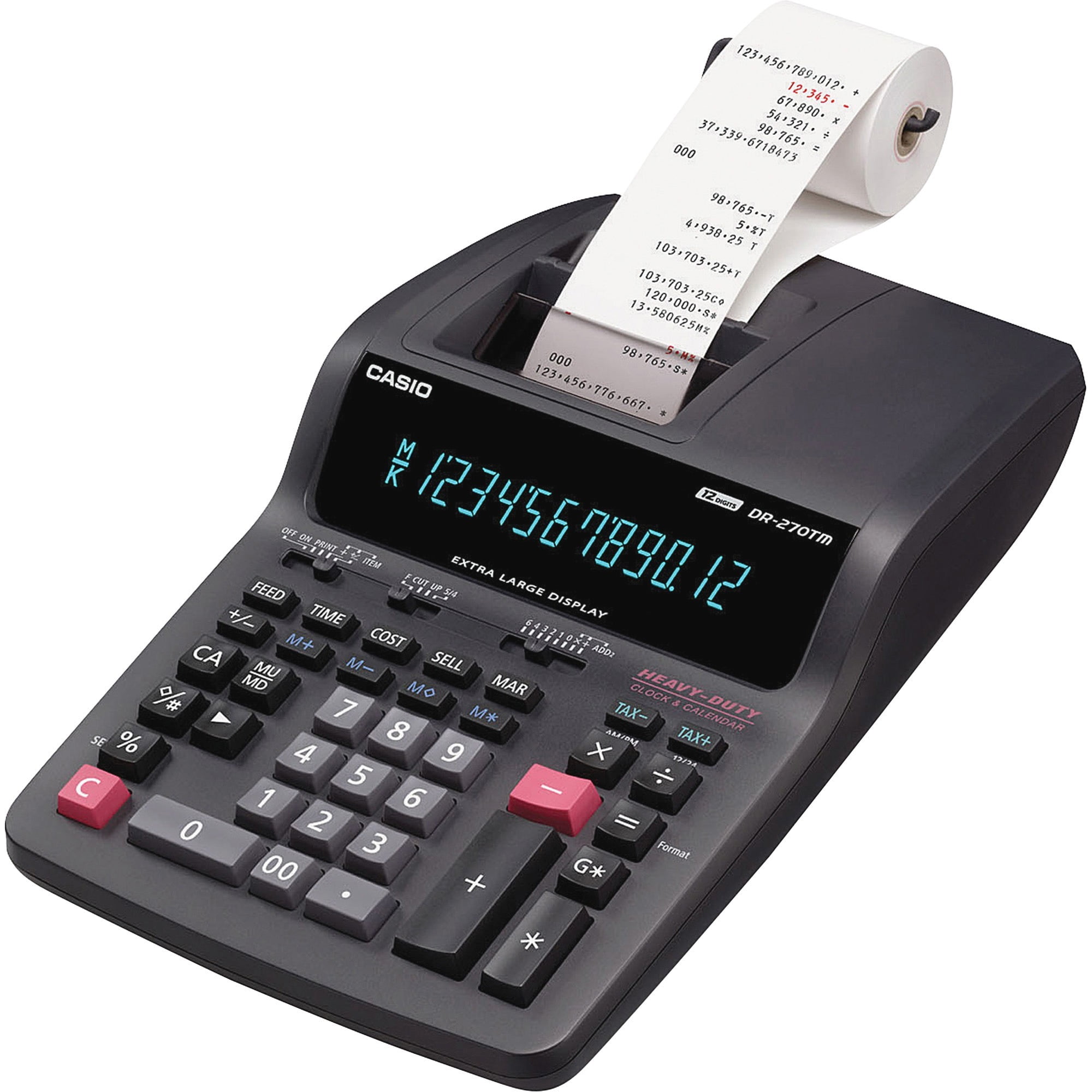 mm Misbrug Cyclops Casio DR-270TM 12-Digit Tax/Exchange Printing Calculator - Walmart.com