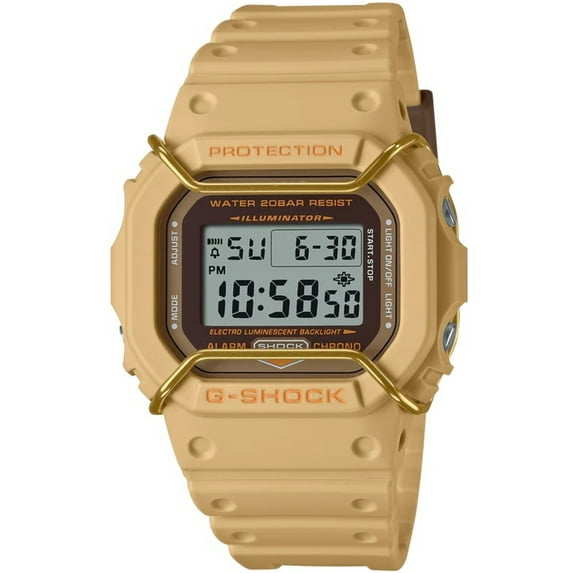 Casio DW5600PT-5 Men's G-Shock Tan Resin Strap Digital Watch