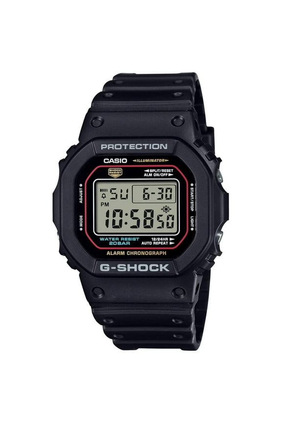 DW5600RL-1 Men's G-Shock Black Resin Strap Digital Watch