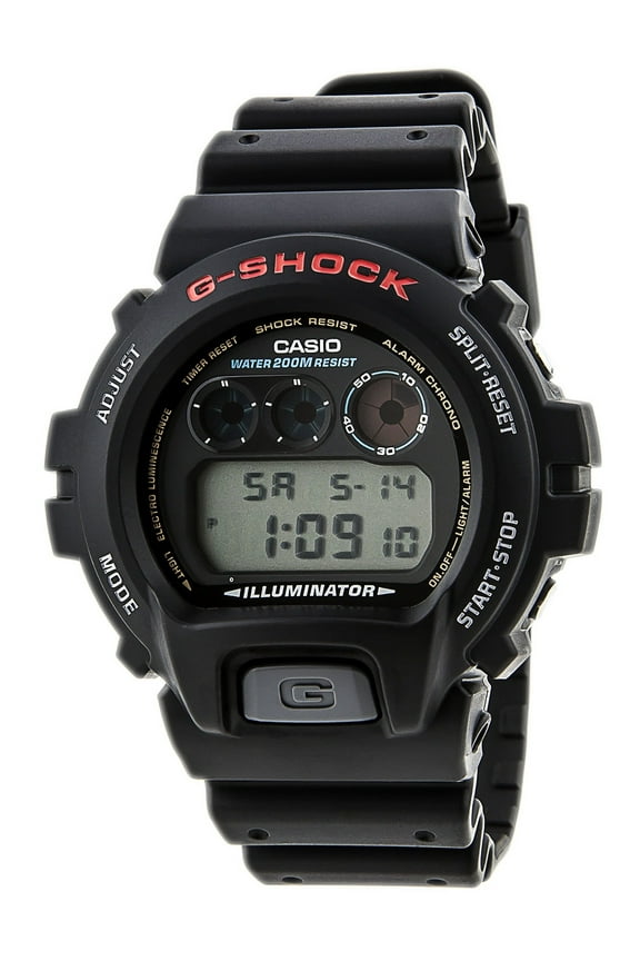 Casio DW6900-1V Men's G-Shock Digital Alarm Black Resin Dive Watch