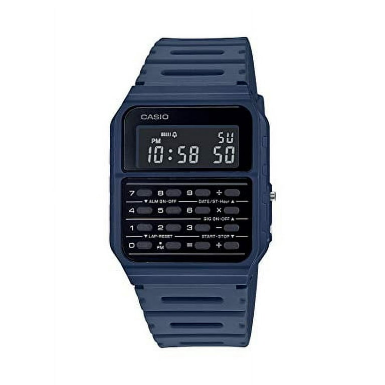 Casio Data Bank Quartz Watch with Resin Strap, Blue, 24.1 (Model 