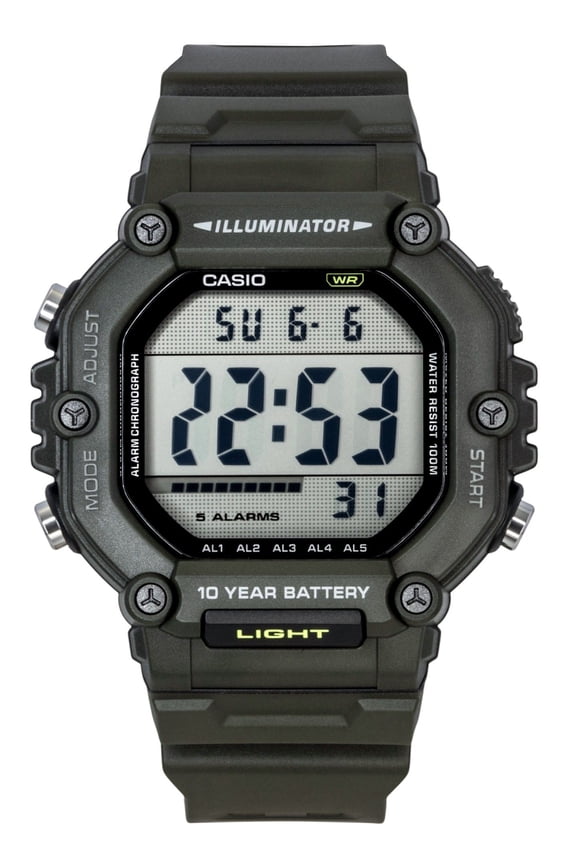 Digital Extra Long Resin Strap Quartz AE-1600HX-3AV 100M Unisex Watch