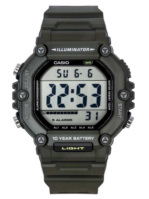 Digital Extra Long Resin Strap Quartz AE-1600HX-3AV 100M Unisex Watch