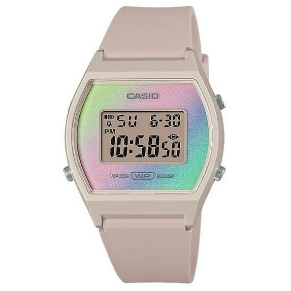 Casio Digital Resin Strap Multicolor Dial Quartz LW-205H-4 Women's Watch