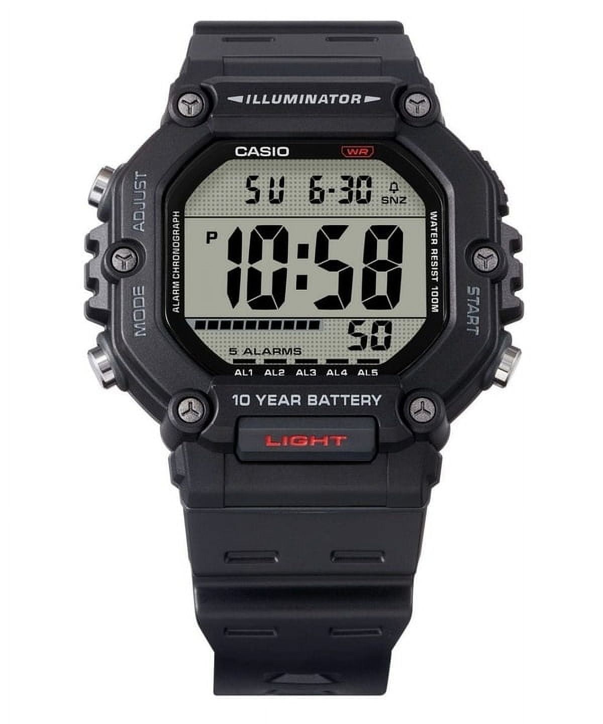 Casio Digital Resin Strap Quartz AE-1600H-1AV 100M Men's Watch