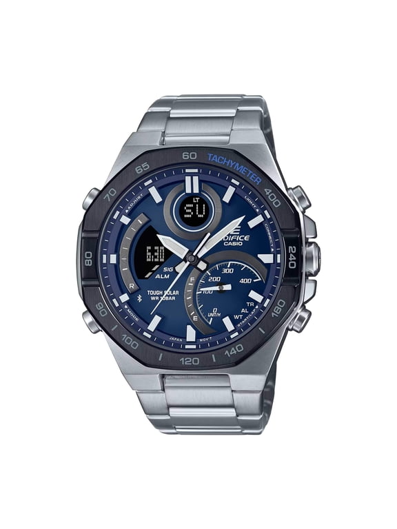 ECB950DB-2A Men's Edifice Blue Ana-Digi Dial Bluetooth Watch