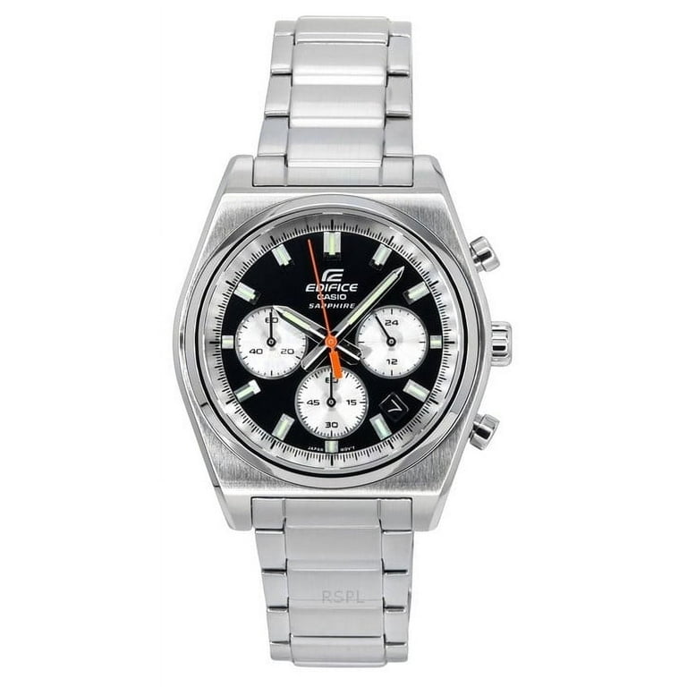 Casio Edifice Analog Chronograph Stainless Steel Black Dial