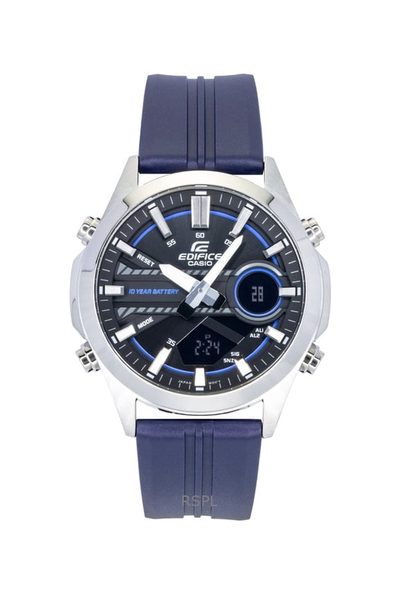 Edifice Analog Digital Resin Strap Black Dial Quartz EFV-C120P-1A2 100M Men's Watch