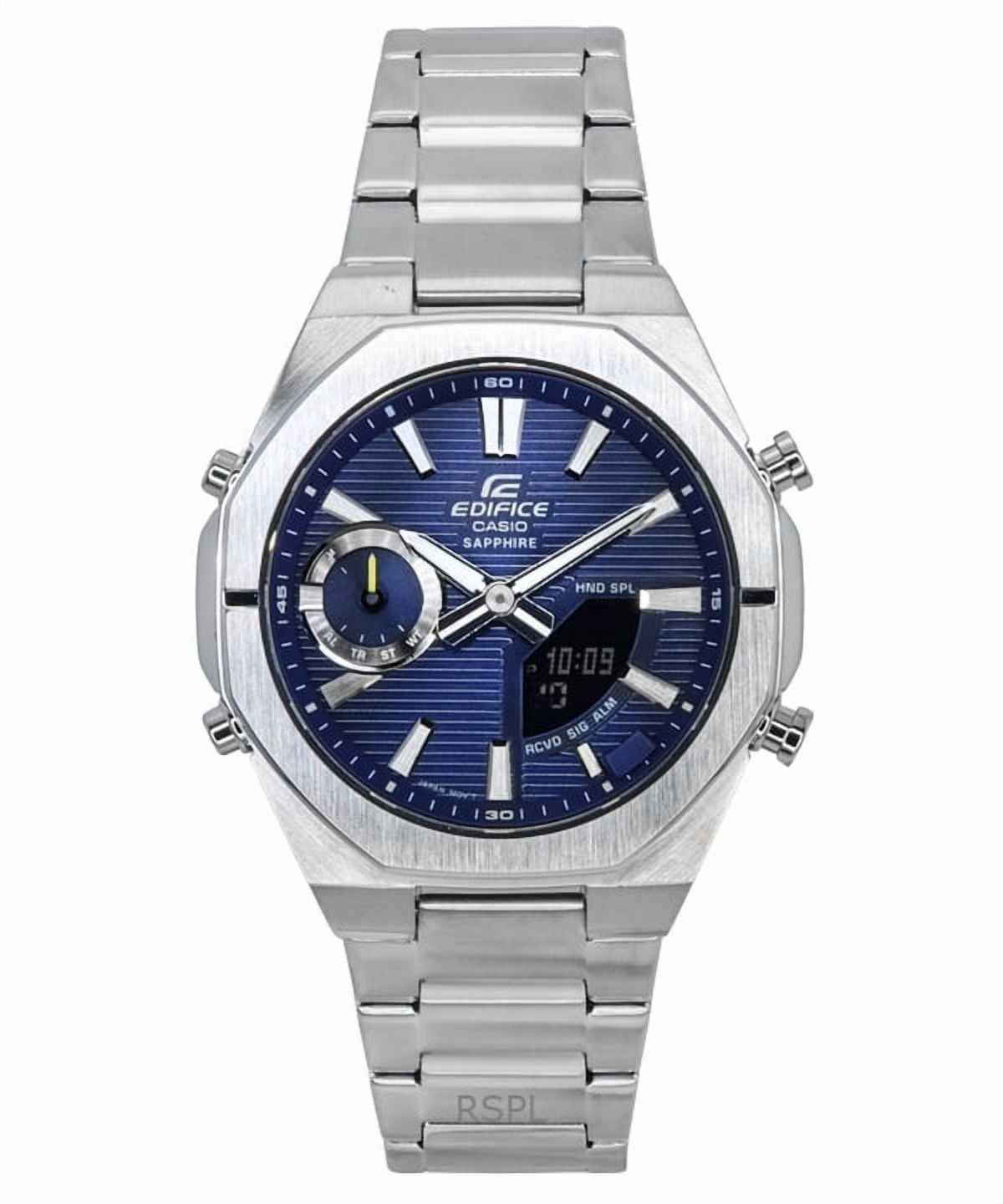 Casio Edifice Analog Digital Smartphone Link Blue Dial Quartz ECB