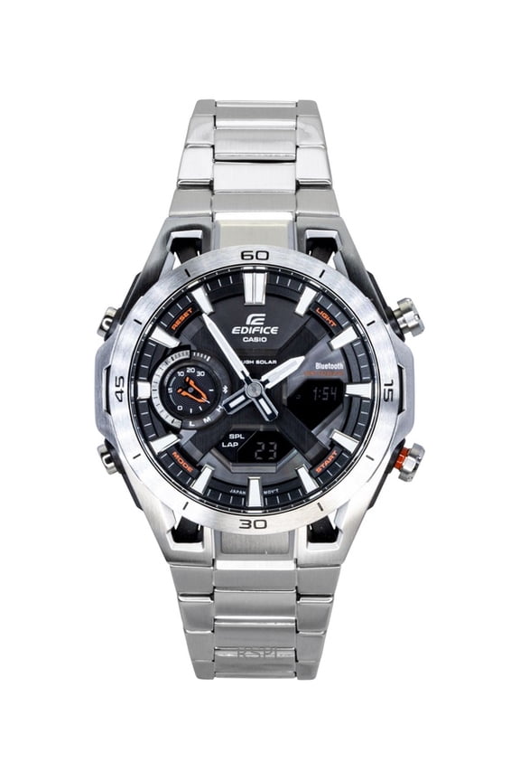 Edifice Analog Digital Smartphone Link Stainless Steel Black Dial Solar ECB-2300D-1A 100M Men's Watch