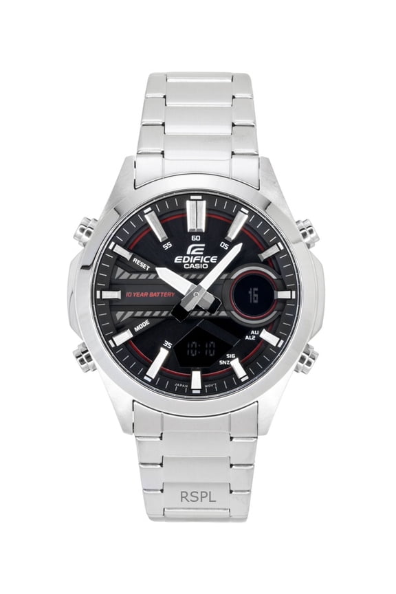 Edifice Analog Digital Stainless Steel Black Dial Quartz EFV-C120D-1A4 100M Men's Watch