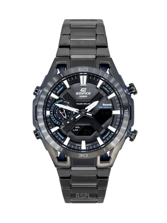 Edifice Analog Digital Stainless Steel Black Dial Solar ECB-2300DC-1A 100M Men's Watch