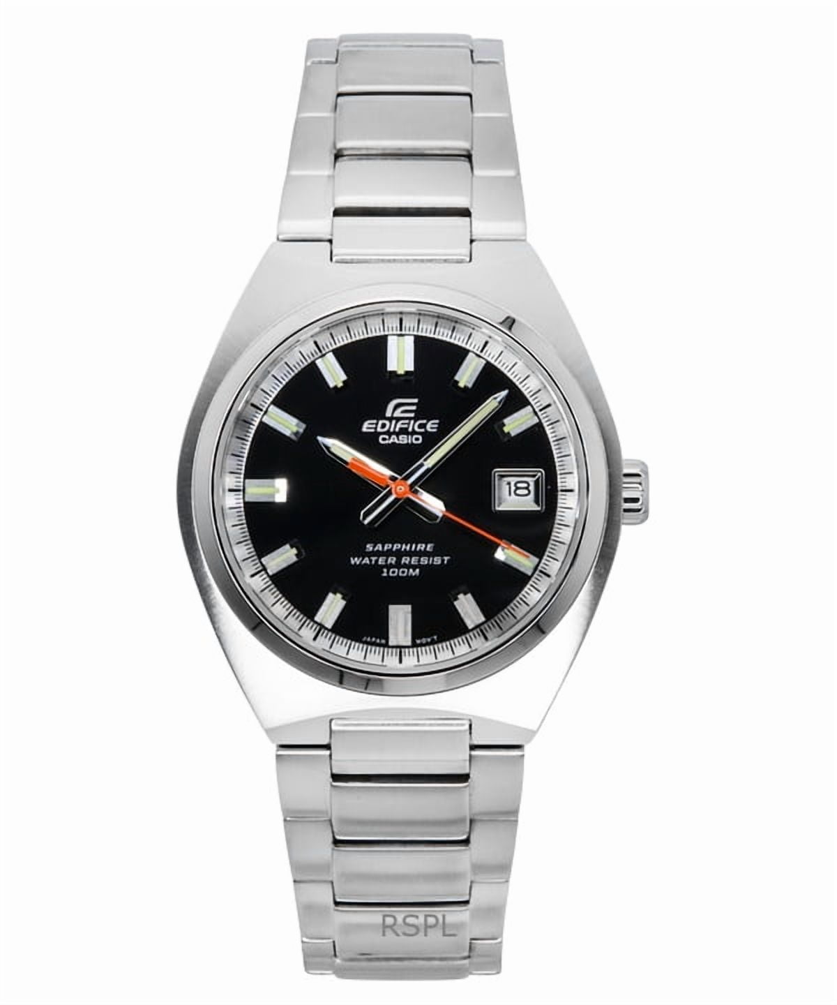 Casio Edifice Analog Stainless Steel Black Dial Quartz EFB-109D-1AV 100M Mens Watch
