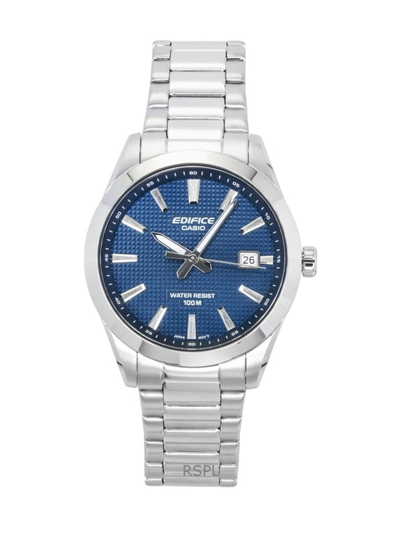 Edifice Analog Stainless Steel Blue Dial Quartz EFV-160D-2A 100M Men's Watch