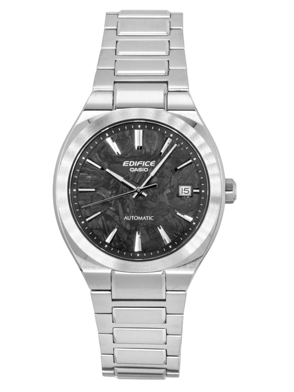 Edifice Analog Stainless Steel Forged Carbon Black Dial Automatic EFK-200CD-1A 100M Men's Watch