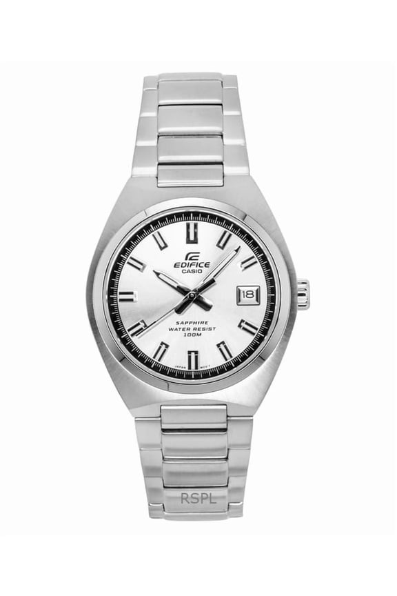 Edifice Analog Stainless Steel Silver Dial Quartz EFB-109D-7AV 100M Mens Watch