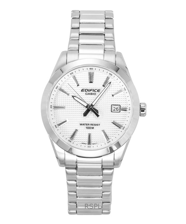 Casio Edifice Analog Stainless Steel White Dial Quartz EFV-160D-7A 100M Men's Watch