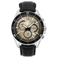 thumbnail image 1 of Casio Edifice Analog Standard Chronograph Leather Strap Light Brown Dial Quartz EFR-552L-5A 100M Men's Watch, 1 of 4